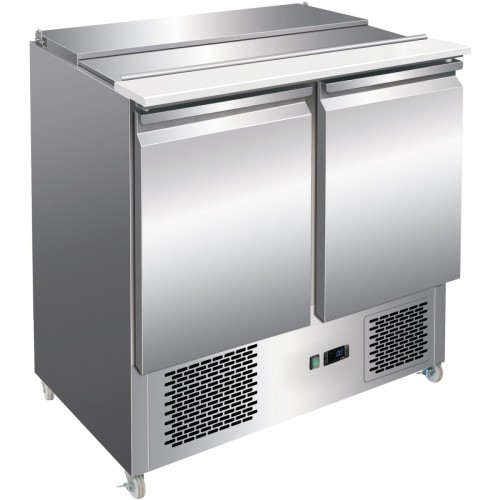 2 Door Saladette Counter Fridge with...