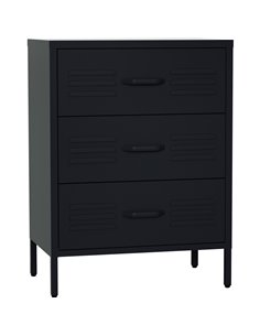 Metal Storage Cabinet 3 Drawers 600x380x800mm Black | Stalwart DA-MXHDC001BLACK