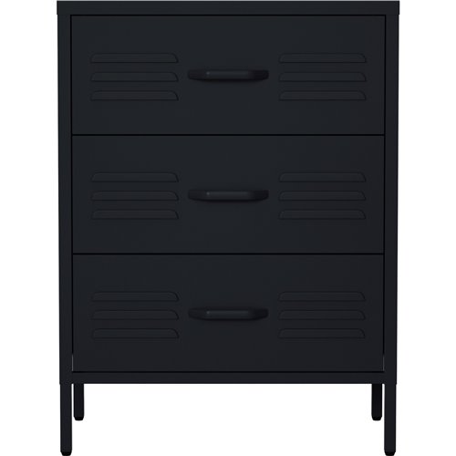 Metal Storage Cabinet 3 Drawers 600x380x800mm Black | Stalwart DA-MXHDC001BLACK