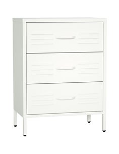 Metal Storage Cabinet 3 Drawers 600x380x800mm White | Stalwart DA-MXHDC001WHITE