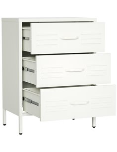 Metal Storage Cabinet 3 Drawers 600x380x800mm White | Stalwart DA-MXHDC001WHITE 2