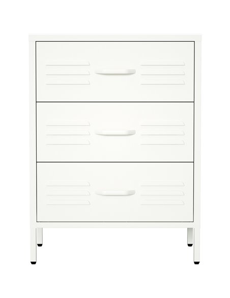 Metal Storage Cabinet 3 Drawers 600x380x800mm White | Stalwart DA-MXHDC001WHITE