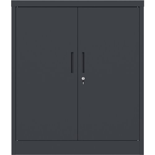 Professional Metal Storage Cabinet 2 doors 900x400x1200mm Lock 3 adjustable shelves Black | Stalwart DA-MXFC13BLACK