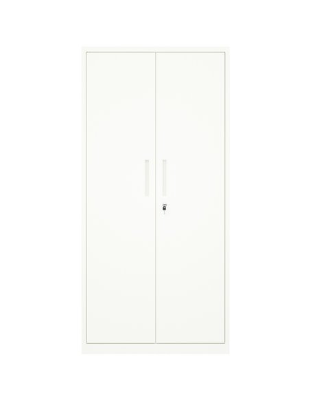 Professional Metal Storage Cabinet 2 doors 900x400x1800mm Lock 4 adjustable shelves White | Stalwart DA-MXFC14WHITE