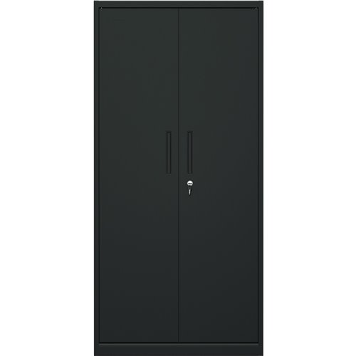 Professional Metal Storage Cabinet 2 doors 900x400x1800mm Lock 4 adjustable shelves Black | Stalwart DA-MXFC14BLACK