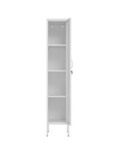Professional Metal Storage Cabinet 1 Door 350x460x1830mm 3 adjustable shelves White | Stalwart DA-MXHSC003WHITE 2