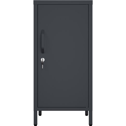 Professional Metal Storage Cabinet Single Door 400x380x1000mm 2 adjustable shelves Black | Stalwart DA-MXHSC001BLACK