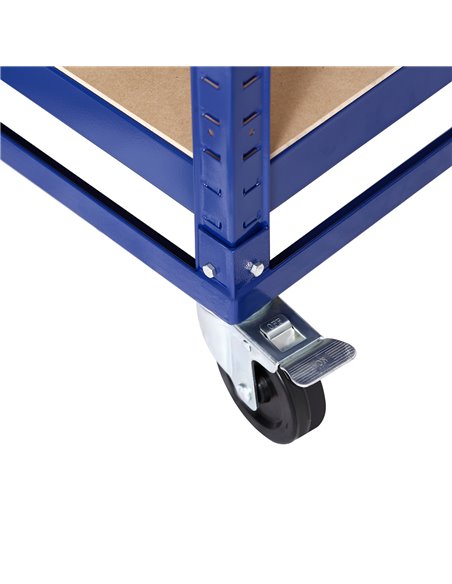 Commercial Blue Heavy Duty Mobile Shelving Unit 5 Shelves 875kg Loading Capacity 900x450x1800mm | Stalwart DA-KWH20