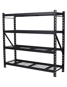 Commercial Shelving unit 4 tier 800kg/shelf Width 1960mm Depth 610mm Black wire | Stalwart DA-KIT99