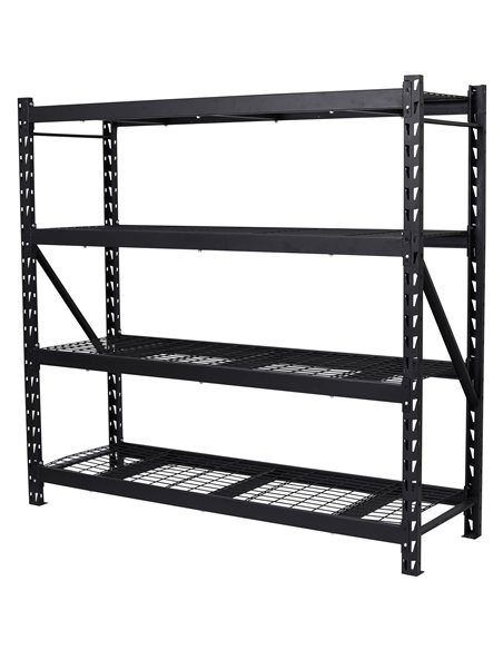 Commercial Shelving unit 4 tier 800kg/shelf Width 1960mm Depth 610mm Black wire | Stalwart DA-KIT99