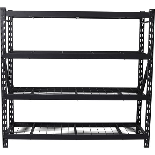 Commercial Shelving unit 4 tier 800kg/shelf Width 1960mm Depth 610mm Black wire | Stalwart DA-KIT99
