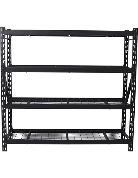 Commercial Shelving unit 4 tier 800kg/shelf Width 1960mm Depth 610mm Black wire | Stalwart DA-KIT99