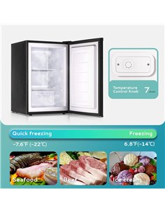 84lt Compact Undercounter Freezer Single door Black | Stalwart DA-BD88 2