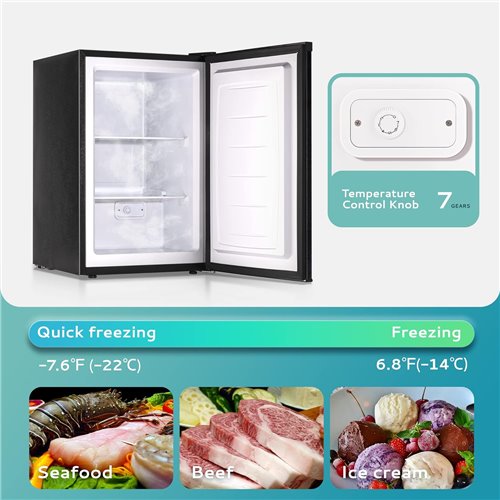 84lt Compact Undercounter Freezer Single door Black | Stalwart DA-BD88