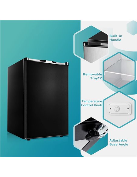 84lt Compact Undercounter Freezer Single door Black | Stalwart DA-BD88