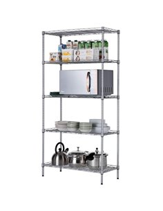 Professional 5 Tier Shelving Unit Silver 600x350x1500mm | Stalwart DA-WS2414595S 2