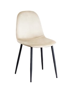 Velvet Dining Chair Beige | Stalwart DA-WW088BEIGE