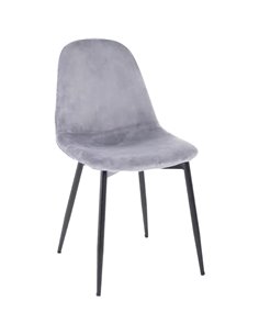 Velvet Dining Chair Dark Grey | Stalwart DA-WW088DARKGREY
