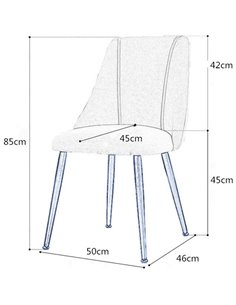 Velvet Dining Chair Light Grey | Stalwart DA-WW185LIGHTGREY 2