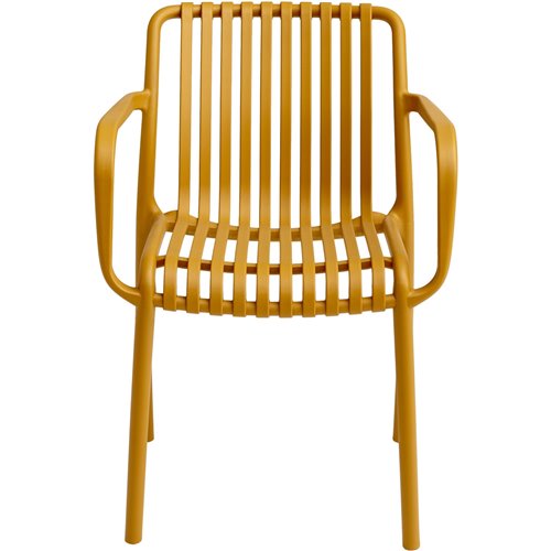 Bistro Dining Chair Plastic Yellow Indoors &amp Outdoors | Stalwart DA-WW6077YELLOW