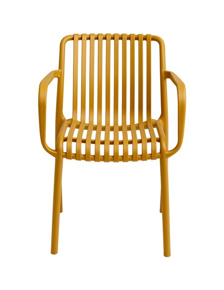 Bistro Dining Chair Plastic Yellow Indoors &amp Outdoors | Stalwart DA-WW6077YELLOW
