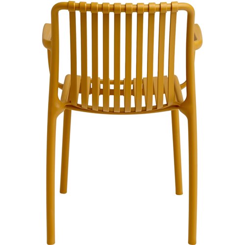 Bistro Dining Chair Plastic Yellow Indoors &amp Outdoors | Stalwart DA-WW6077YELLOW