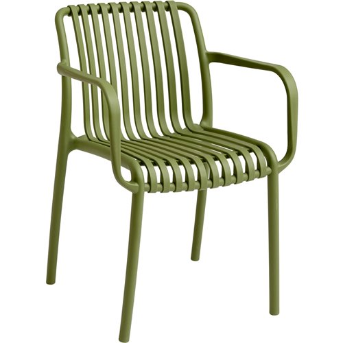 Bistro Dining Chair Plastic Green Indoors &amp Outdoors | Stalwart DA-WW6077GREEN