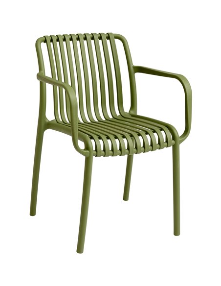 Bistro Dining Chair Plastic Green Indoors &amp Outdoors | Stalwart DA-WW6077GREEN