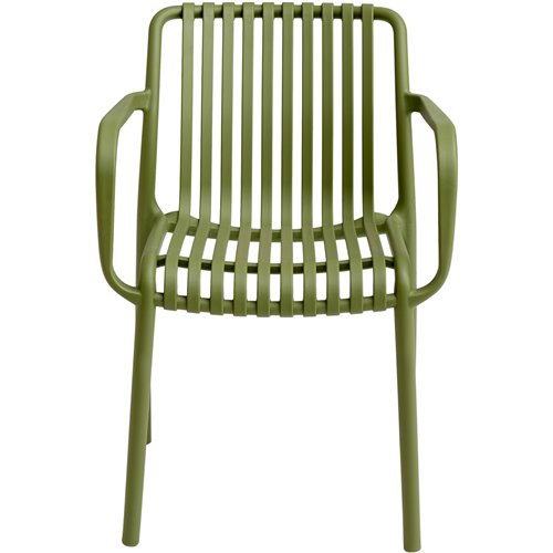 Bistro Dining Chair Plastic Green Indoors &amp Outdoors | Stalwart DA-WW6077GREEN