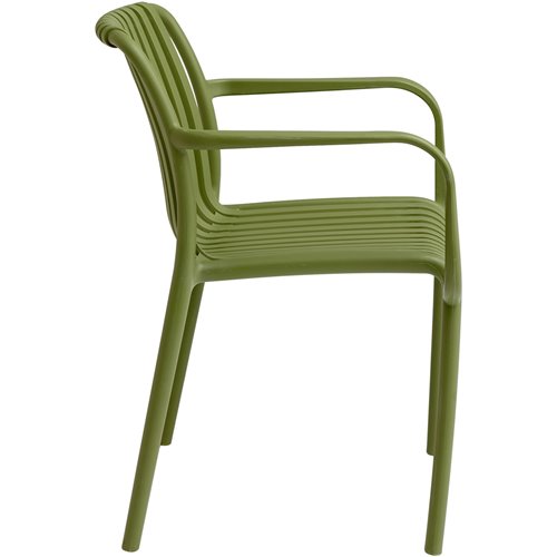 Bistro Dining Chair Plastic Green Indoors &amp Outdoors | Stalwart DA-WW6077GREEN