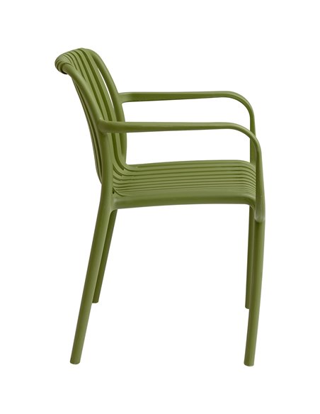 Bistro Dining Chair Plastic Green Indoors &amp Outdoors | Stalwart DA-WW6077GREEN