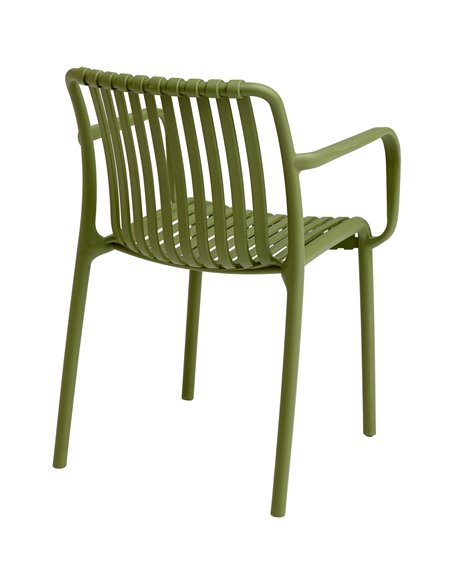 Bistro Dining Chair Plastic Green Indoors &amp Outdoors | Stalwart DA-WW6077GREEN