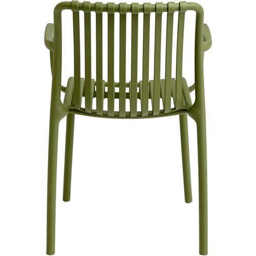 Bistro Dining Chair Plastic Green Indoors &amp Outdoors | Stalwart DA-WW6077GREEN