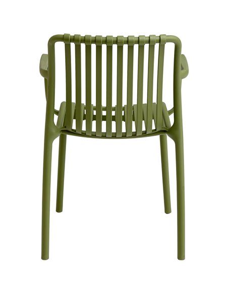 Bistro Dining Chair Plastic Green Indoors &amp Outdoors | Stalwart DA-WW6077GREEN