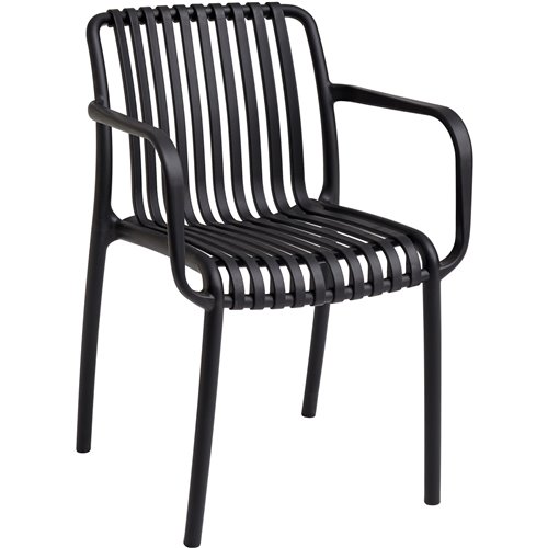 Bistro Dining Chair Plastic Black Indoors &amp Outdoors | Stalwart DA-WW6077BLACK