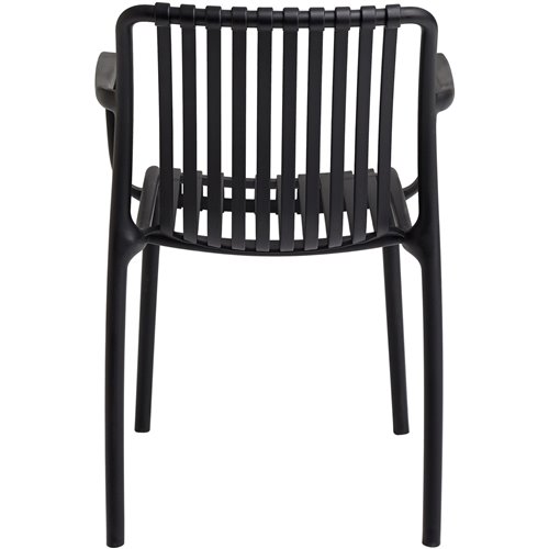 Bistro Dining Chair Plastic Black Indoors &amp Outdoors | Stalwart DA-WW6077BLACK