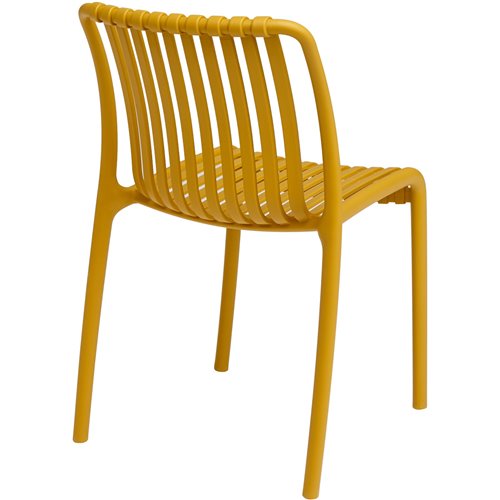 Bistro Dining Chair Plastic Yellow Indoors &amp Outdoors | Stalwart DA-WW6076YELLOW