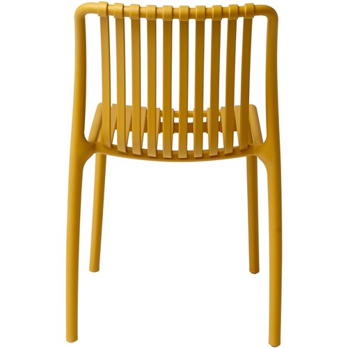 Bistro Dining Chair Plastic Yellow Indoors &amp Outdoors | Stalwart DA-WW6076YELLOW