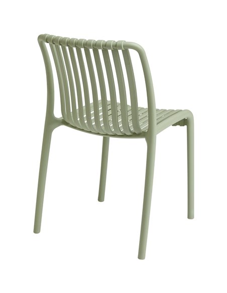 Bistro Dining Chair Plastic Light Green Indoors &amp Outdoors | Stalwart DA-WW6076LIGHTGREEN