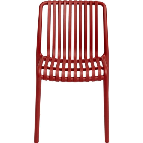 Bistro Dining Chair Plastic Red Indoors &amp Outdoors | Stalwart DA-WW6076RED