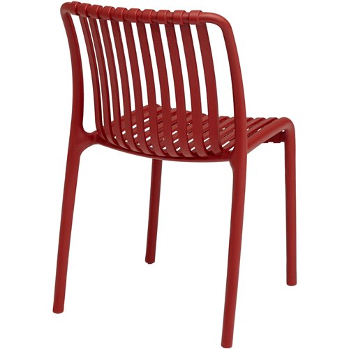 Bistro Dining Chair Plastic Red Indoors &amp Outdoors | Stalwart DA-WW6076RED