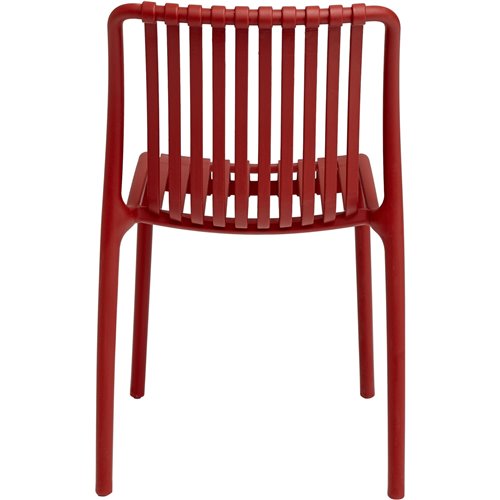 Bistro Dining Chair Plastic Red Indoors &amp Outdoors | Stalwart DA-WW6076RED