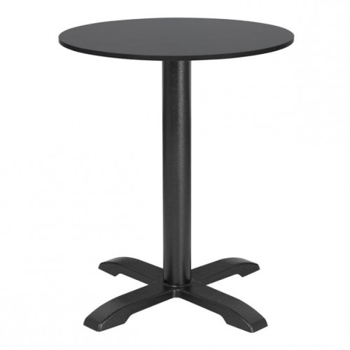 olero Matte Black Round Outdoor Table...