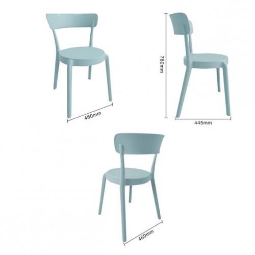 Bolero Mila Café Chairs Icy Blue...