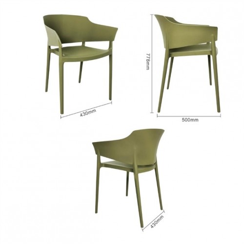 Bolero Lorenzo Cafe Chairs Green Tea...