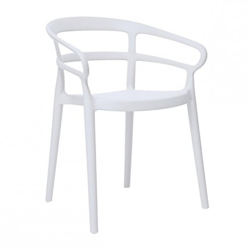 Bolero Mateo Café Chairs White (Pack...