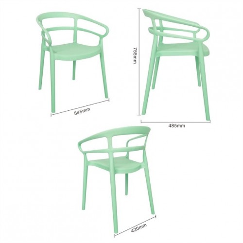 Bolero Mateo Café Chairs Mint Green...