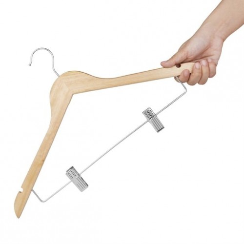 Bolero Wooden Hanger with Anti-Slip...