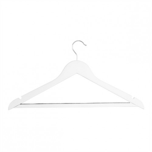 Bolero White Wooden Hangers (Pack of 10)