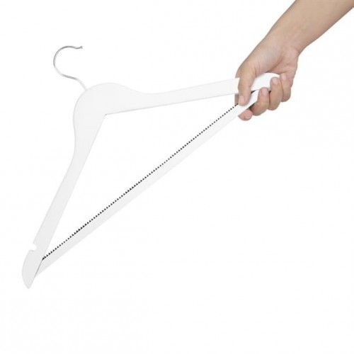 Bolero White Wooden Hangers (Pack of 10)